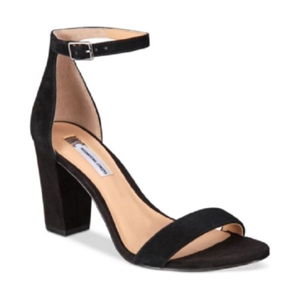 INC International Concepts Women's Kivah Two-Piece Sandals Black Size 10 M